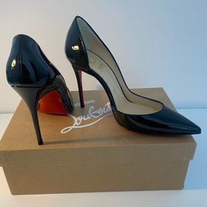 CHRISTIAN LOUBOUTIN-IRIZA PUMP-BLK PATENT- SIZE 36
